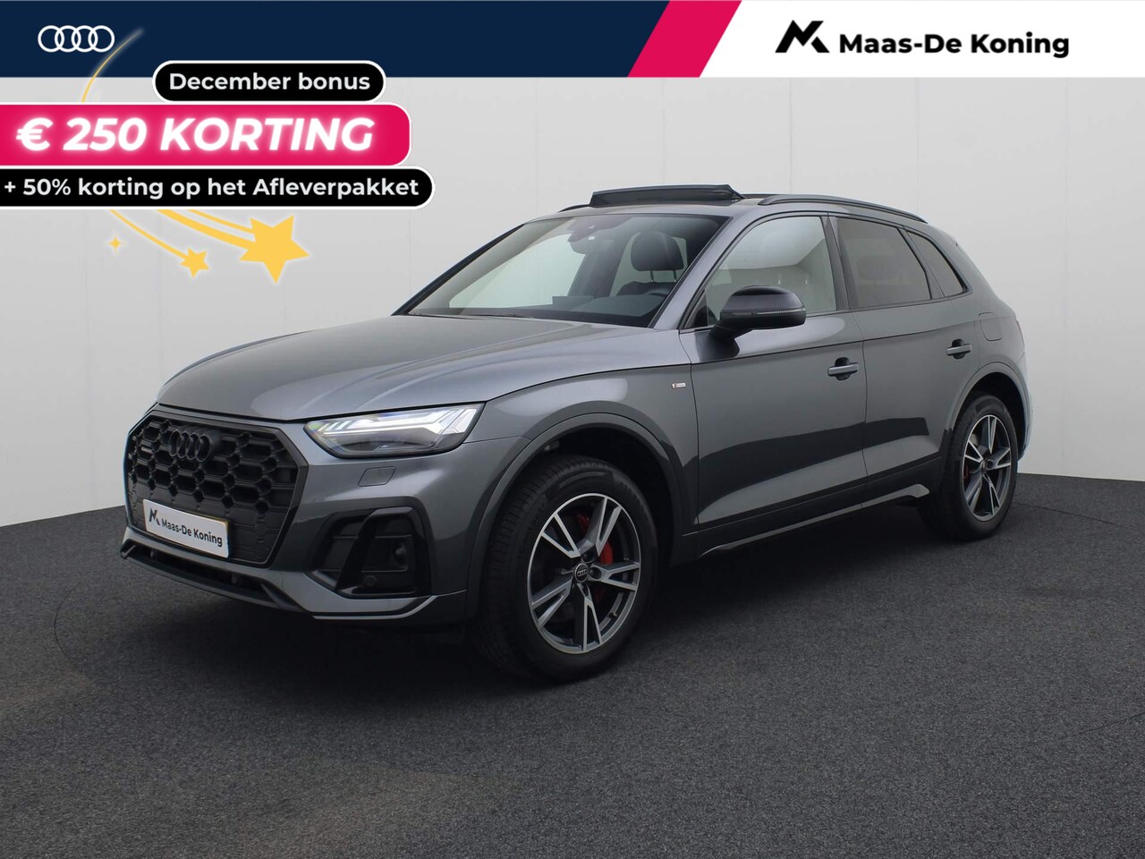 Audi Q5 - 50 TFSIe 220kW/299PK S Line · Panoramadak · Leder/ Stof · Stoel- & stuurverwarming · Garan - AutoWereld.nl