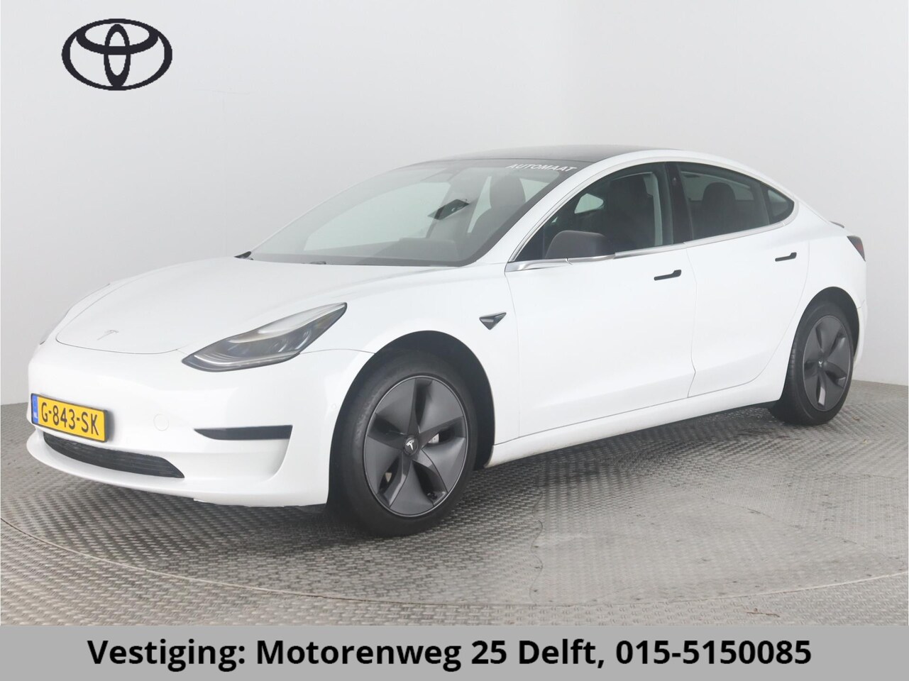 Tesla Model 3 - BLACKSTYLE PANODAK STD RANGE RWD PLUS 60 kWH LEDER.NAVI.CAMERA.AUTOPILOT, STOELVERWARMING - AutoWereld.nl