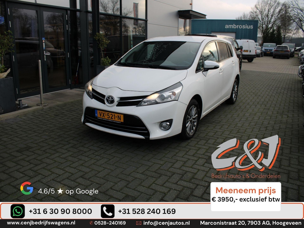 Toyota Verso - 1.6 D-4D Aspiration luxe navi camera grijs kenteken 3950,- ex btw - AutoWereld.nl