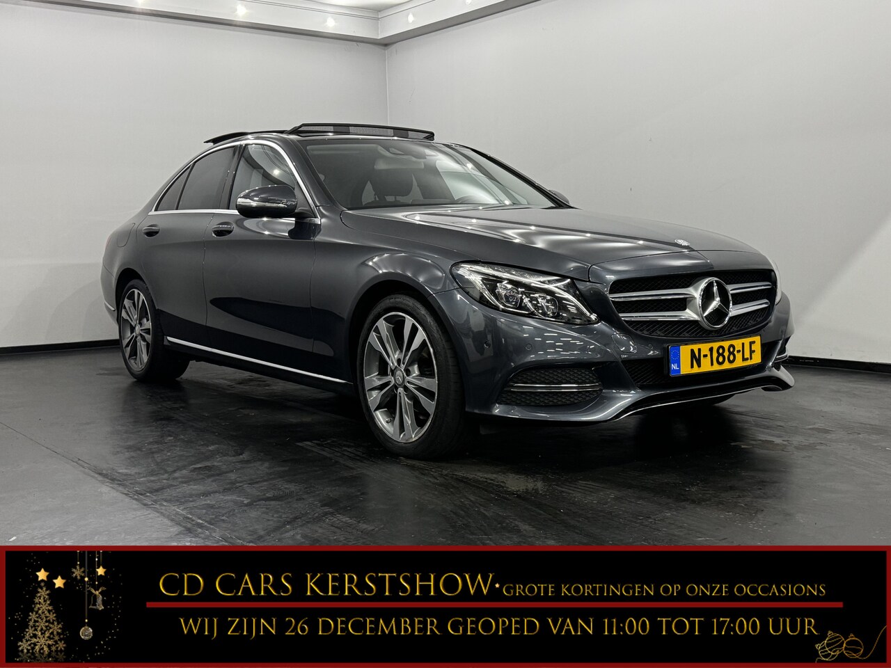 Mercedes-Benz C-klasse - 180 Prestige Half leder, Pano, Parkeer sensoren, Keyless start, Head-up display - AutoWereld.nl