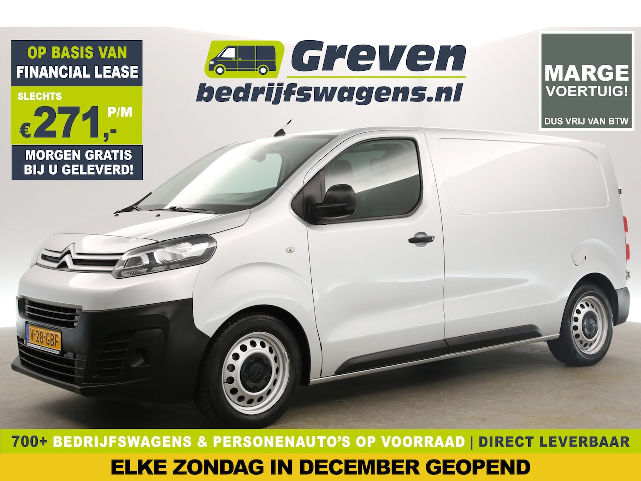 Citroën Jumpy - 1.6 BlueHDI L2H1 Marge | Airco Cruise Carplay PDC Navigatie Elektrpakket - AutoWereld.nl