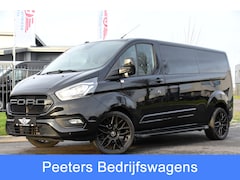 Ford Transit Custom - 300 2.0 TDCI L2H1 Limited DC Black Edition Cruise, Carplay, 130PK, Trekhaak, Sensoren, 6 Z