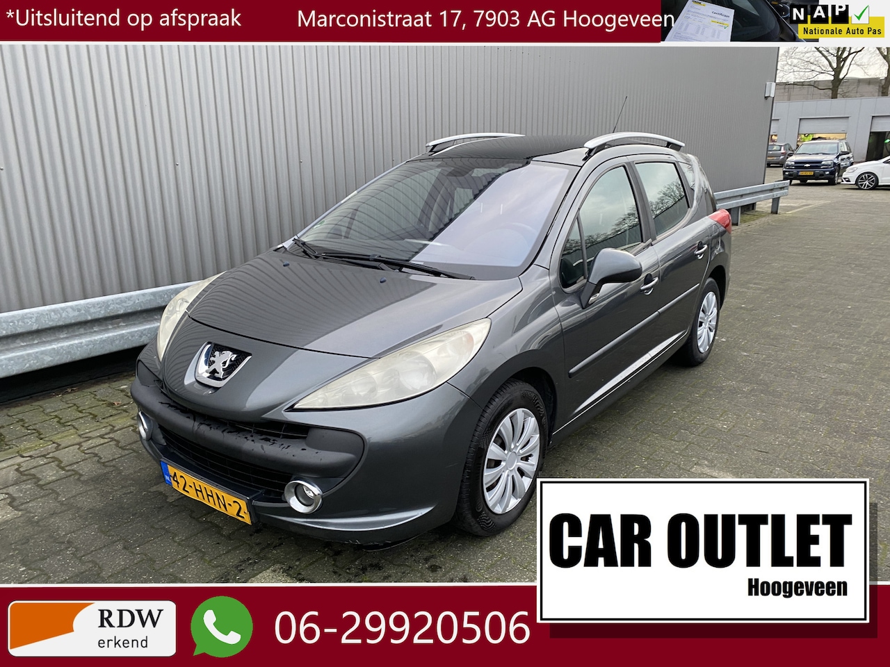 Peugeot 207 SW - 1.6 VTi XS Clima, Pano, CC, Trekhaak & Nieuwe APK – Inruil Mogelijk – - AutoWereld.nl