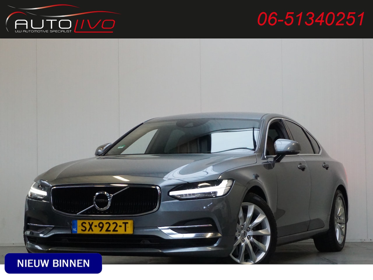 Volvo S90 - 2.0 T4 Momentum+ 190 PK! LED LEER ADAPTIVE CRUISE SIDE ASSIST etc. - AutoWereld.nl