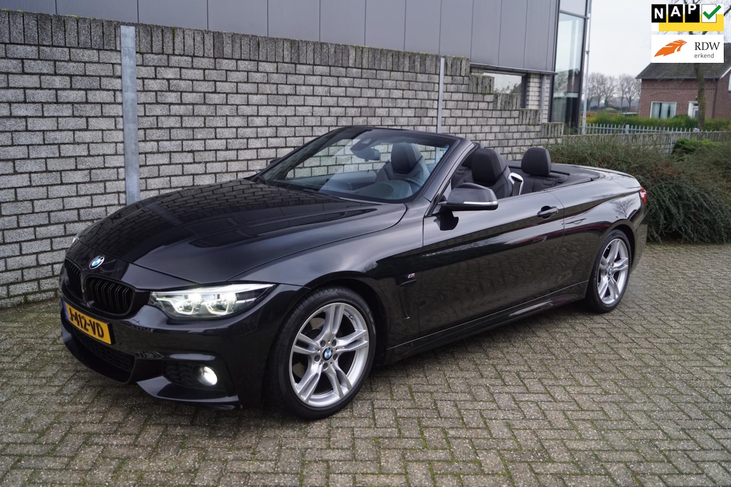 BMW 4-serie Cabrio - 420i High Executive M Sport Autom Leder Sportst Stoel/Stuurverw Navi Canera Head-Up Clima - AutoWereld.nl