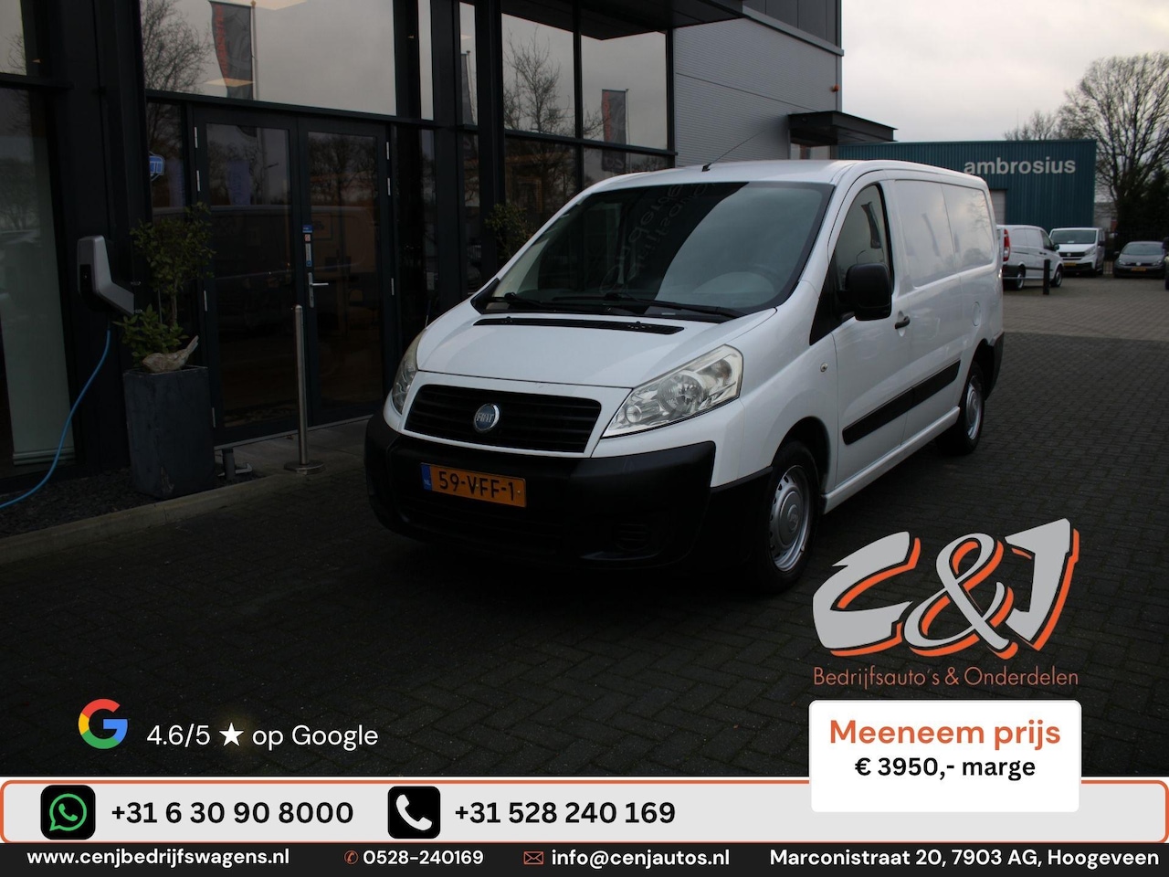 Fiat Scudo - 12 2.0 MultiJet LH1 lang elek pakket 182.000 km apk 19-11-2025 3950,- marge - AutoWereld.nl