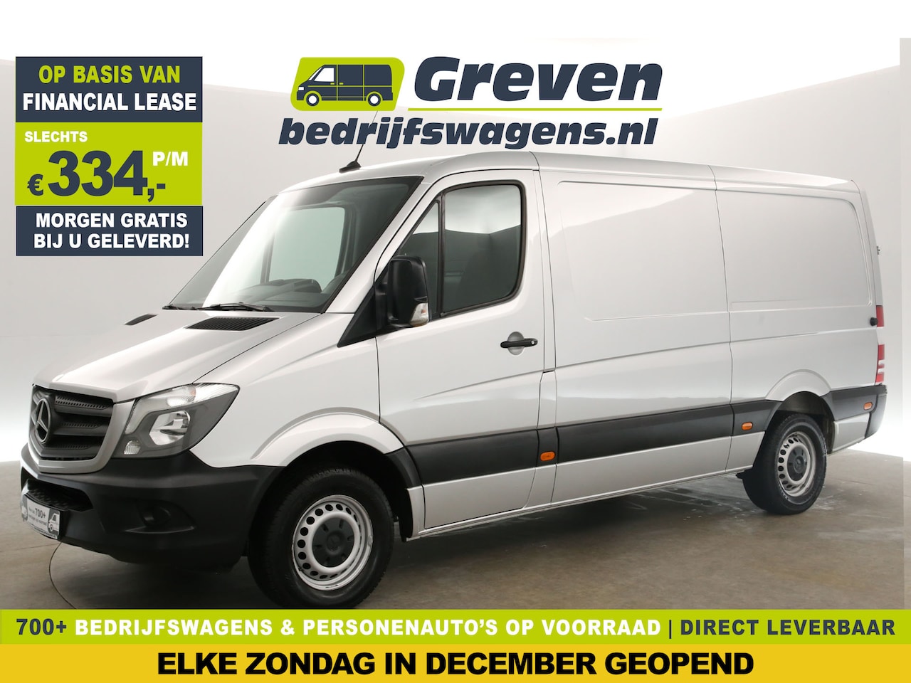 Mercedes-Benz Sprinter - 314 CDI L2H1 143PK Airco Stoelverwarming Elektrpakket Bluetooth Schuifdeur Treeplank - AutoWereld.nl