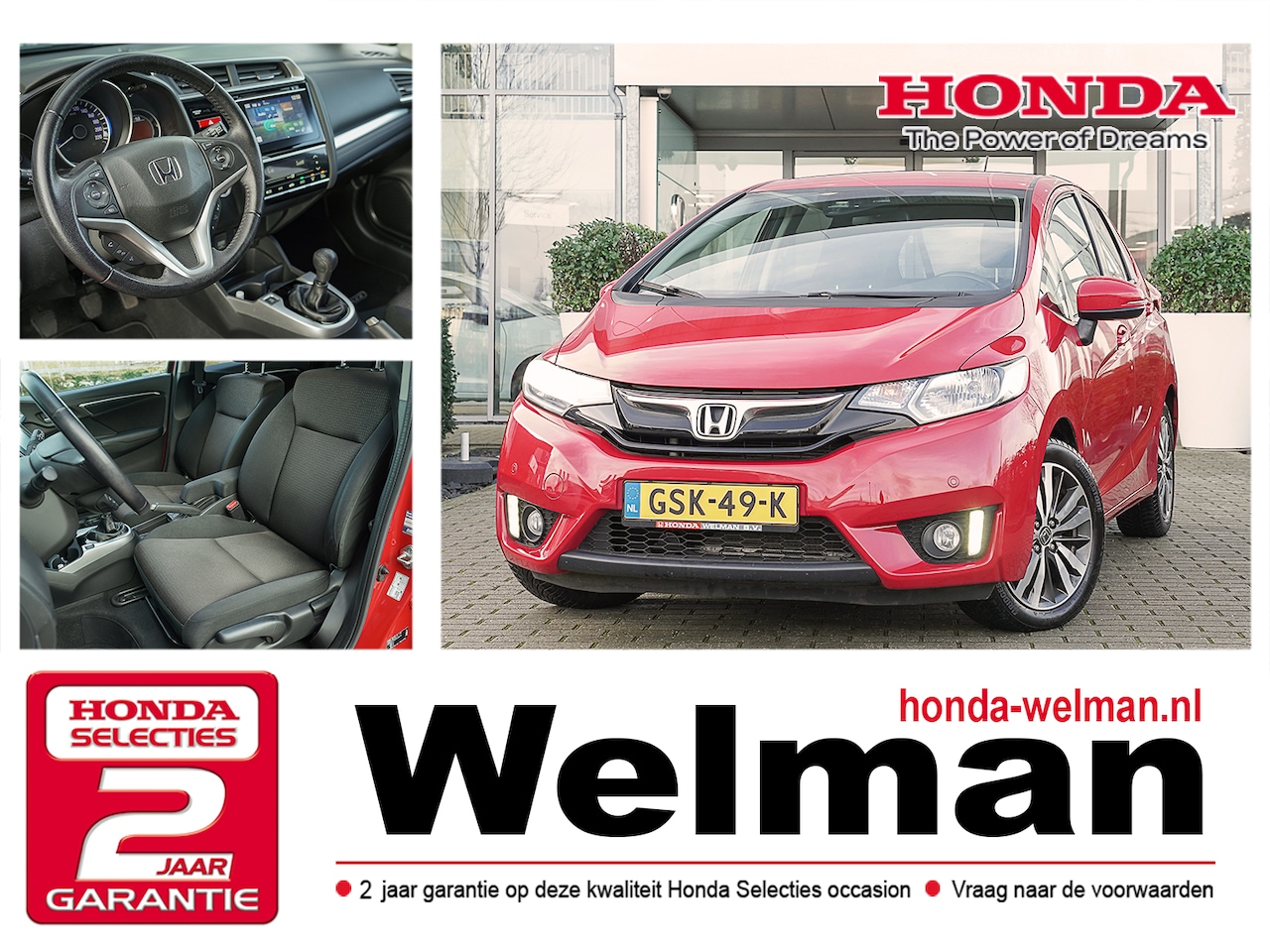 Honda Jazz - 1.3i V-TEC ELEGANCE - CAMERA - ALL WEATHERS - STOELVERWARMING - AutoWereld.nl