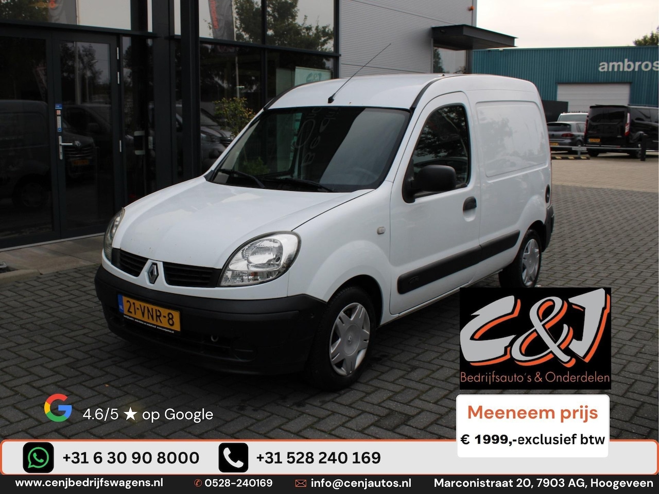 Renault Kangoo Express - 1.5 dCi 70 Grand Confort AIRCO bijtellingsvriendelijk 1999,- exclusief btw. - AutoWereld.nl