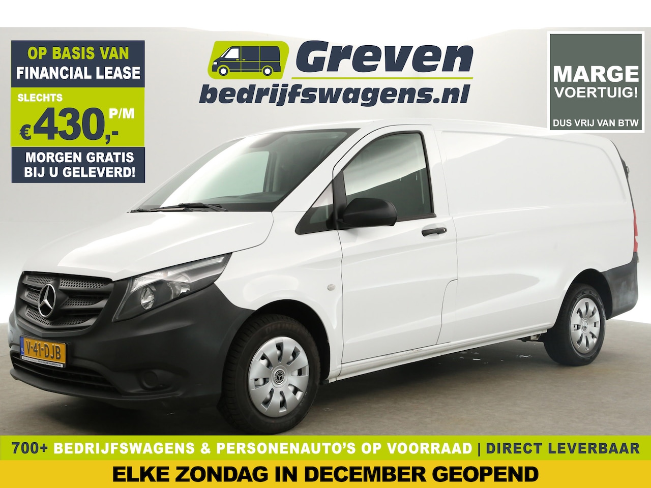 Mercedes-Benz Vito - 114 CDI Lang Marge Automaat Airco Camera Cruise Navi 3 Persoons Elektrpakket Schuifdeur - AutoWereld.nl