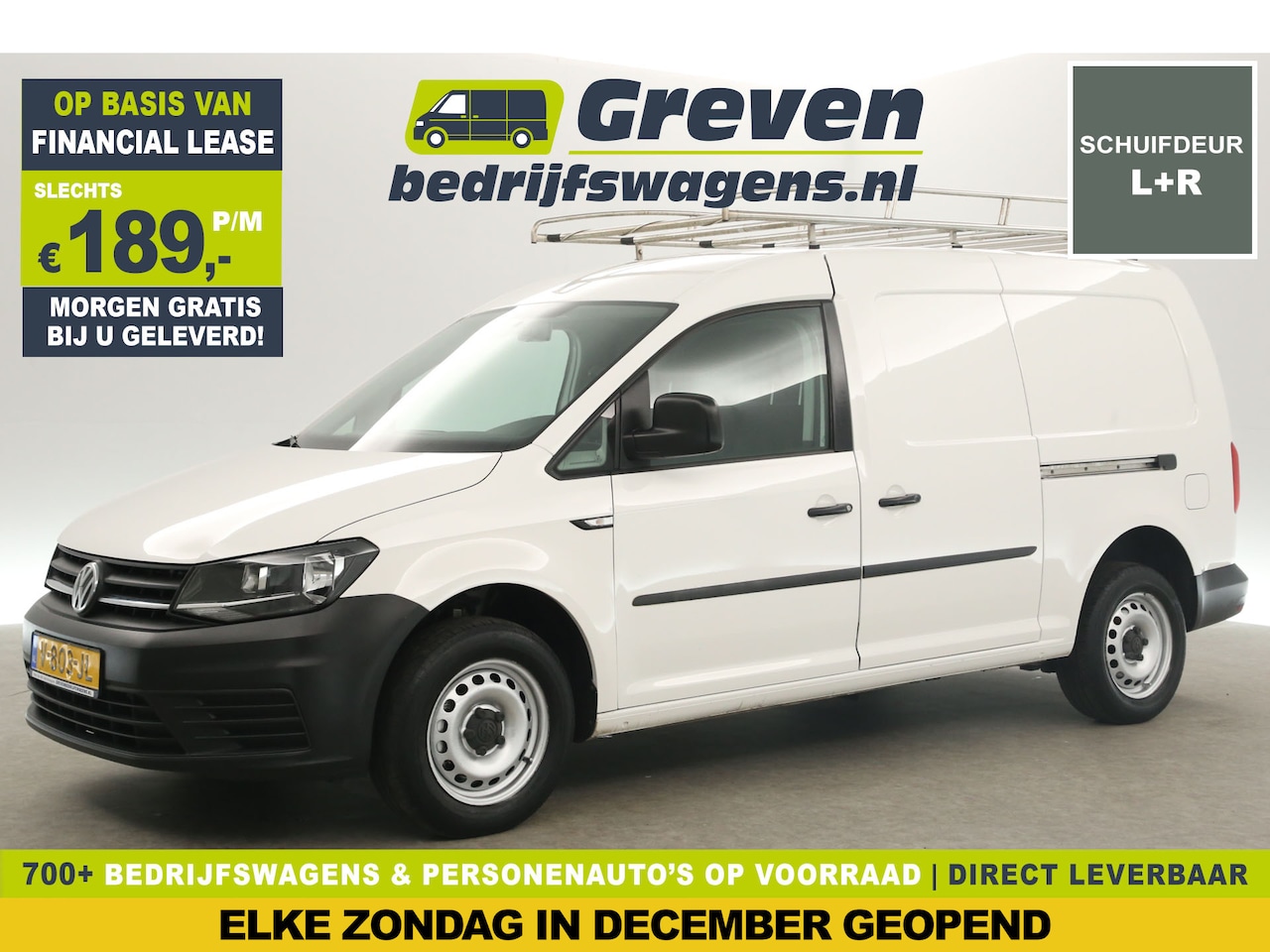 Volkswagen Caddy Maxi - 2.0 TDI L2H1 Airco Cruise Carplay Navigatie 2xSchuifdeur PDC Imperiaal Trekhaak - AutoWereld.nl