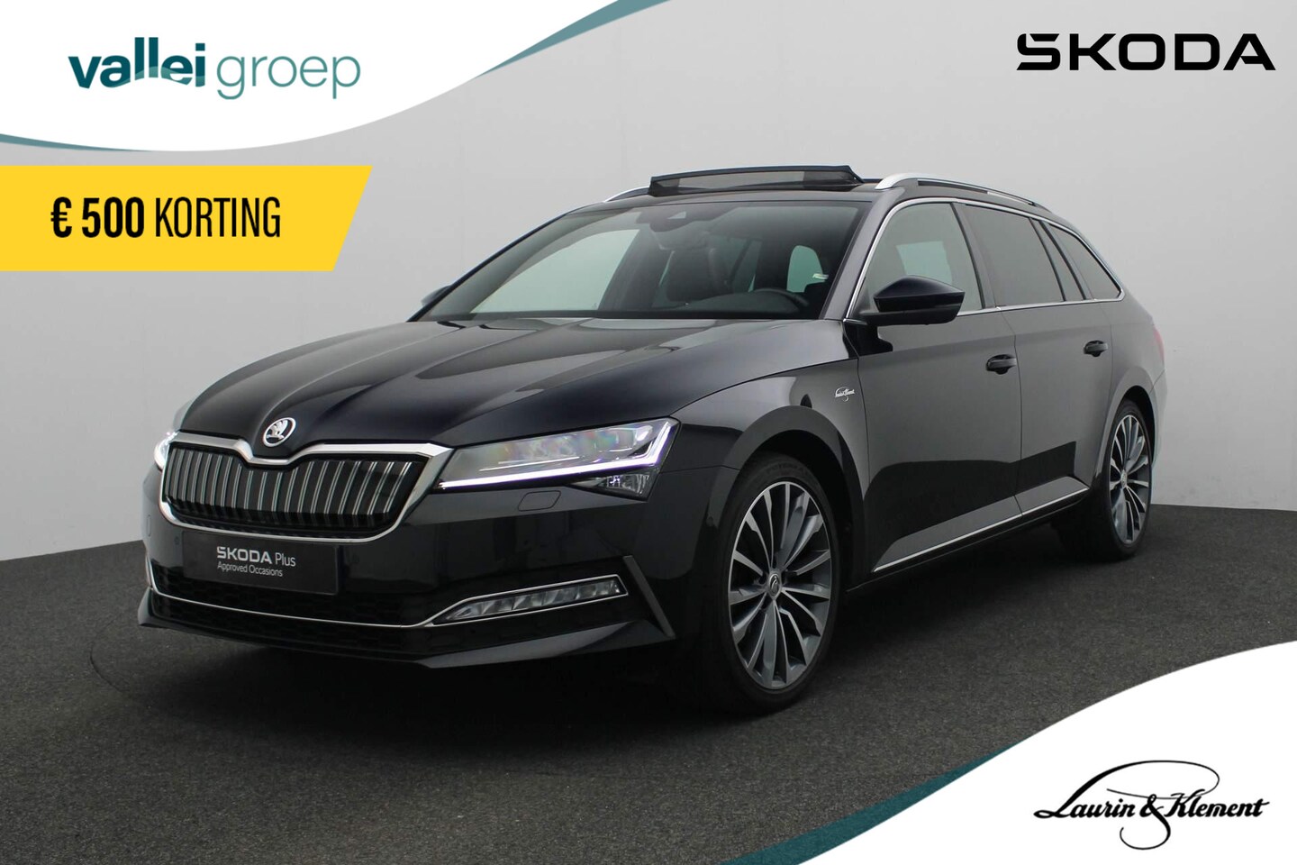 Skoda Superb Combi - 1.4 TSI 218PK DSG iV Laurin & Klement | Pano | Trekhaak | Leder | Matrix LED | Navi Columb - AutoWereld.nl