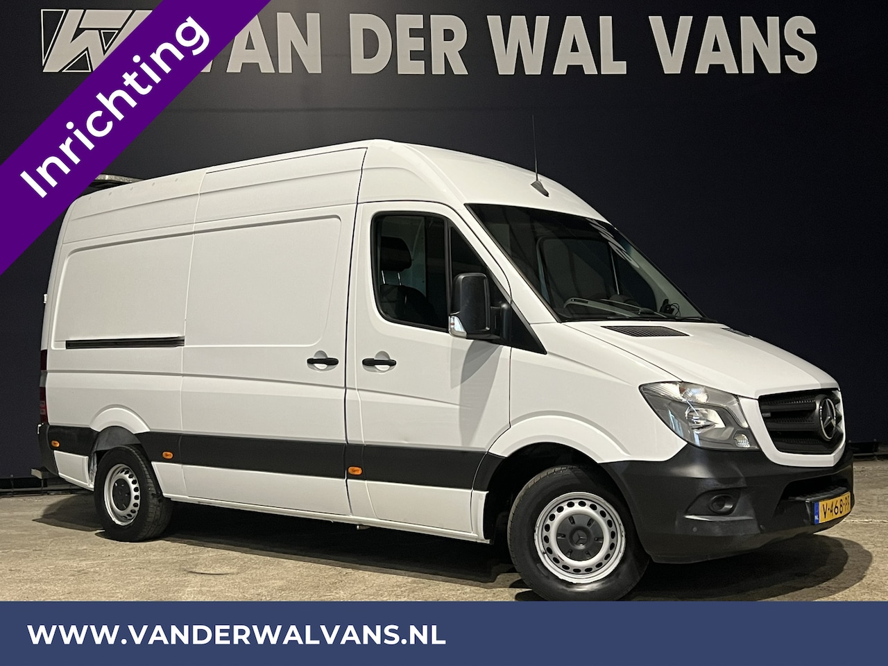 Mercedes-Benz Sprinter - 316 CDI 164pk L2H2 inrichting Euro6 Airco | 2800kg trekhaak | Omvormer Cruisecontrol, Park - AutoWereld.nl