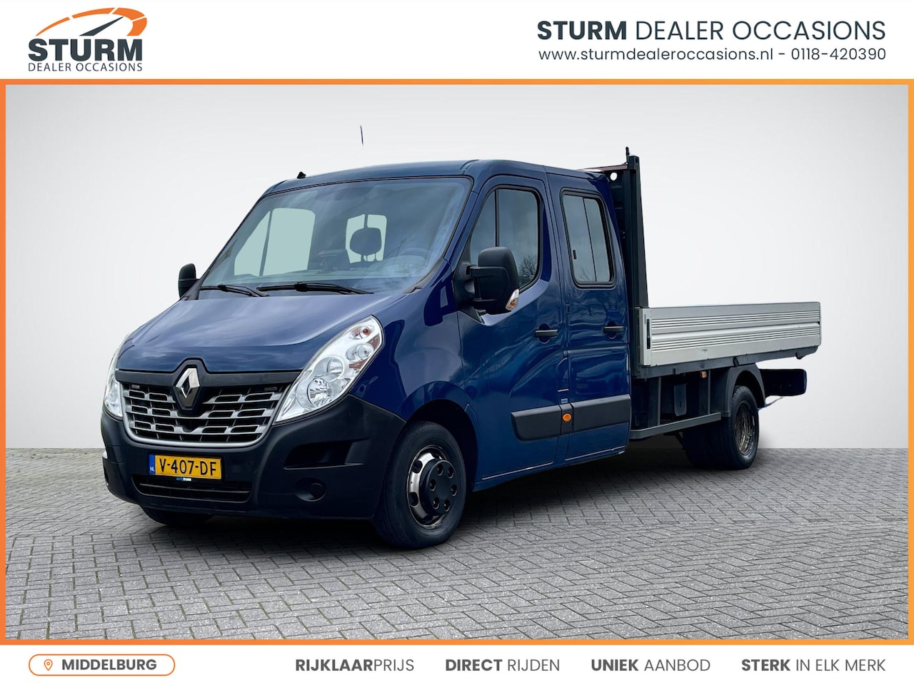 Renault Master - T35 2.3 dCi L4 DL DC 7-Persoons | Trekhaak | Open Laadbak | Navigatie | Camera | Bleutooth - AutoWereld.nl