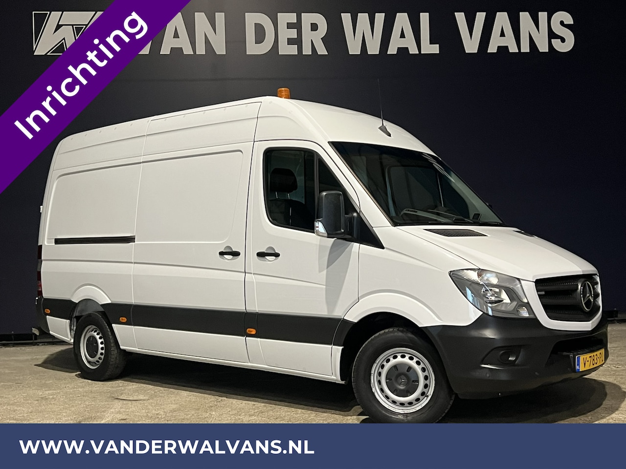 Mercedes-Benz Sprinter - 316 CDI 164pk L2H2 inrichting Euro6 Airco | 2800kg trekhaak | Omvormer Cruisecontrol, Park - AutoWereld.nl