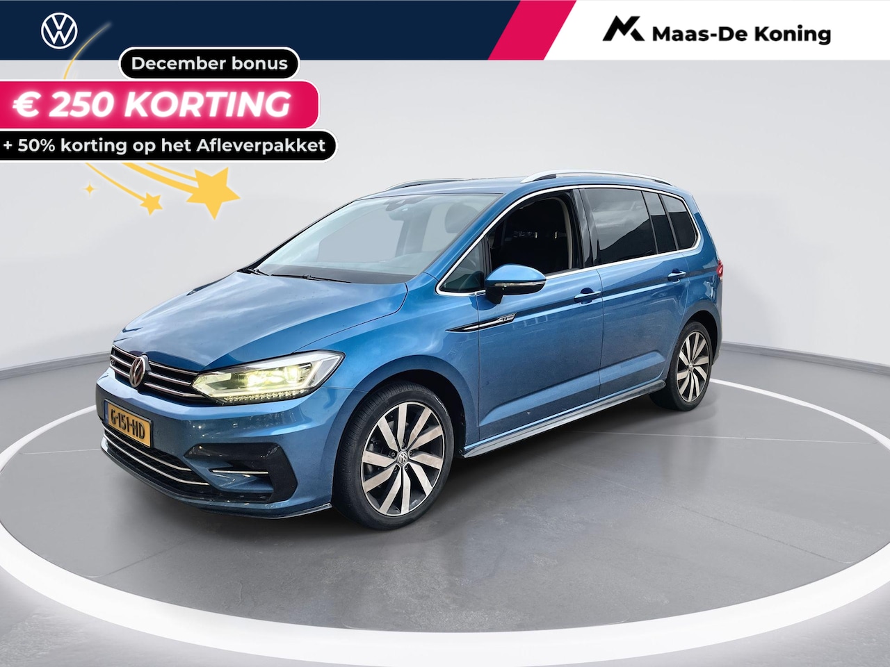 Volkswagen Touran - 1.5 TSI 150pk DSG Highline Business R 7p · R-line · Dodehoeksensor · Apple Car Play · Came - AutoWereld.nl