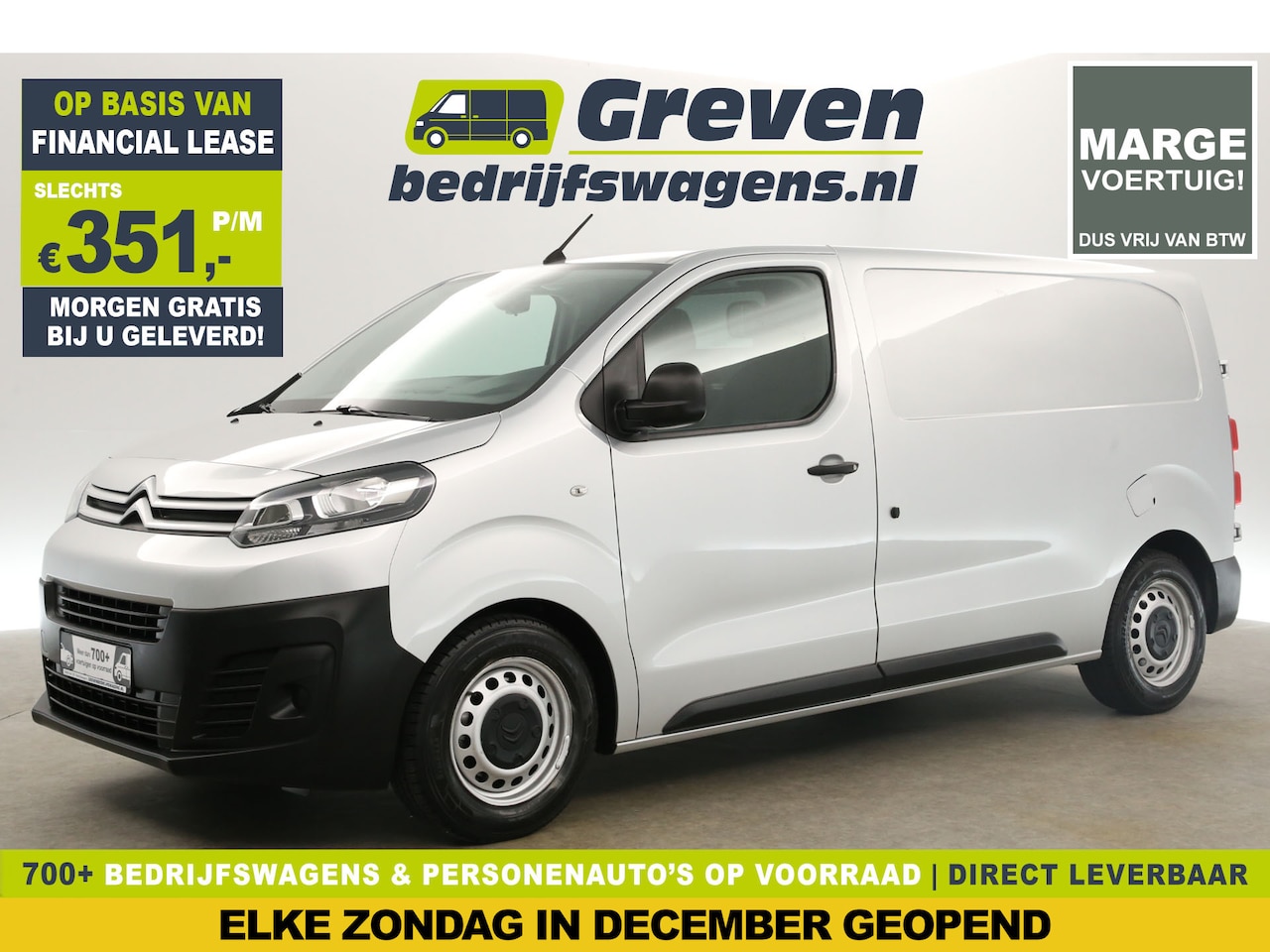 Citroën Jumpy - 1.6 BlueHDI L2H1 Marge Airco Cruise Carplay Navigatie PDC Elektrpakket - AutoWereld.nl