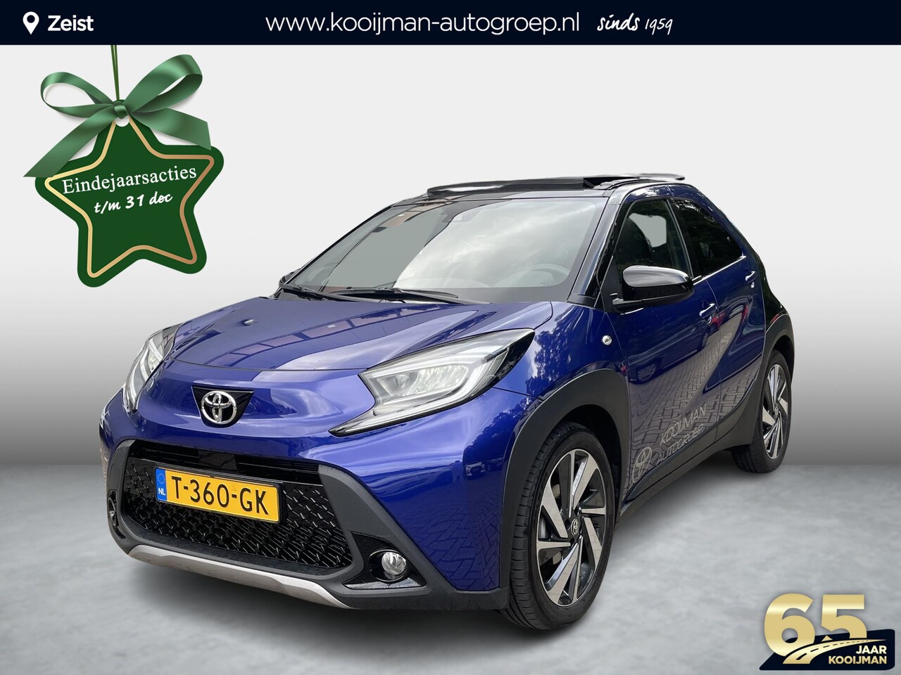 Toyota Aygo X - 1.0 VVT-i MT envy Cabrio leuke Two-Tone blauw/zwarte uitvoering | Draadloos telefoonlader - AutoWereld.nl