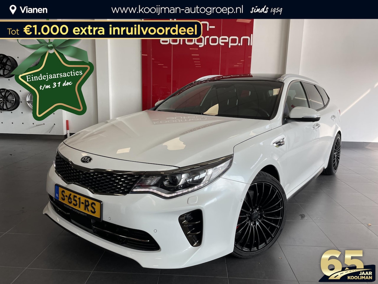 Kia Optima Sportswagon - 2.0 T-GDi GT benzine 245PK! 360" camera, Harman Kardon Full option. - AutoWereld.nl