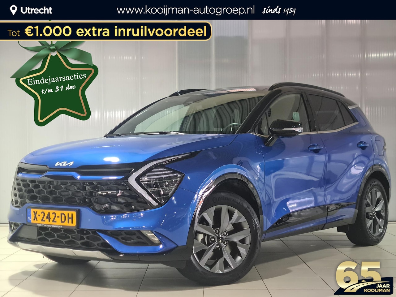 Kia Sportage - 1.6 T-GDi Hybrid GT-PlusLine Super complete uitvoering met zwart dak! | Elektr. Schuif/kan - AutoWereld.nl