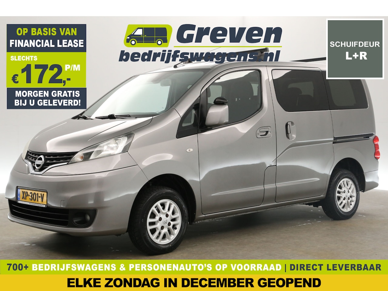 Nissan NV200 - 1.6 Benzine Connect Edition Dubbele Cabine 5 Persoons Airco Camera Cruise Navigatie 2xSchu - AutoWereld.nl