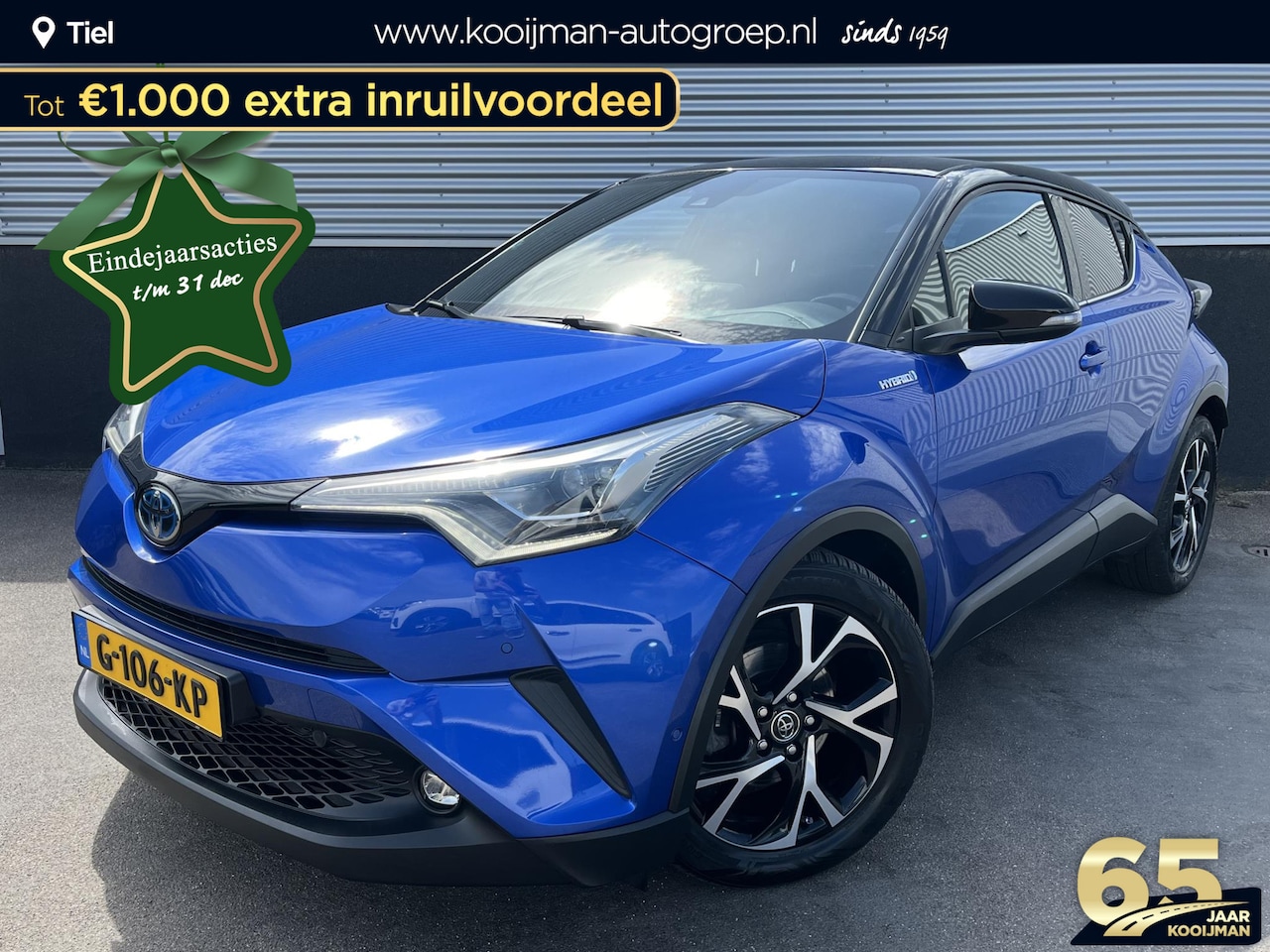 Toyota C-HR - 1.8 Hybrid Style Ultimate Navigatie, Stuurwiel- & Stoelverwarming, Dodehoekdetectie, 18" L - AutoWereld.nl