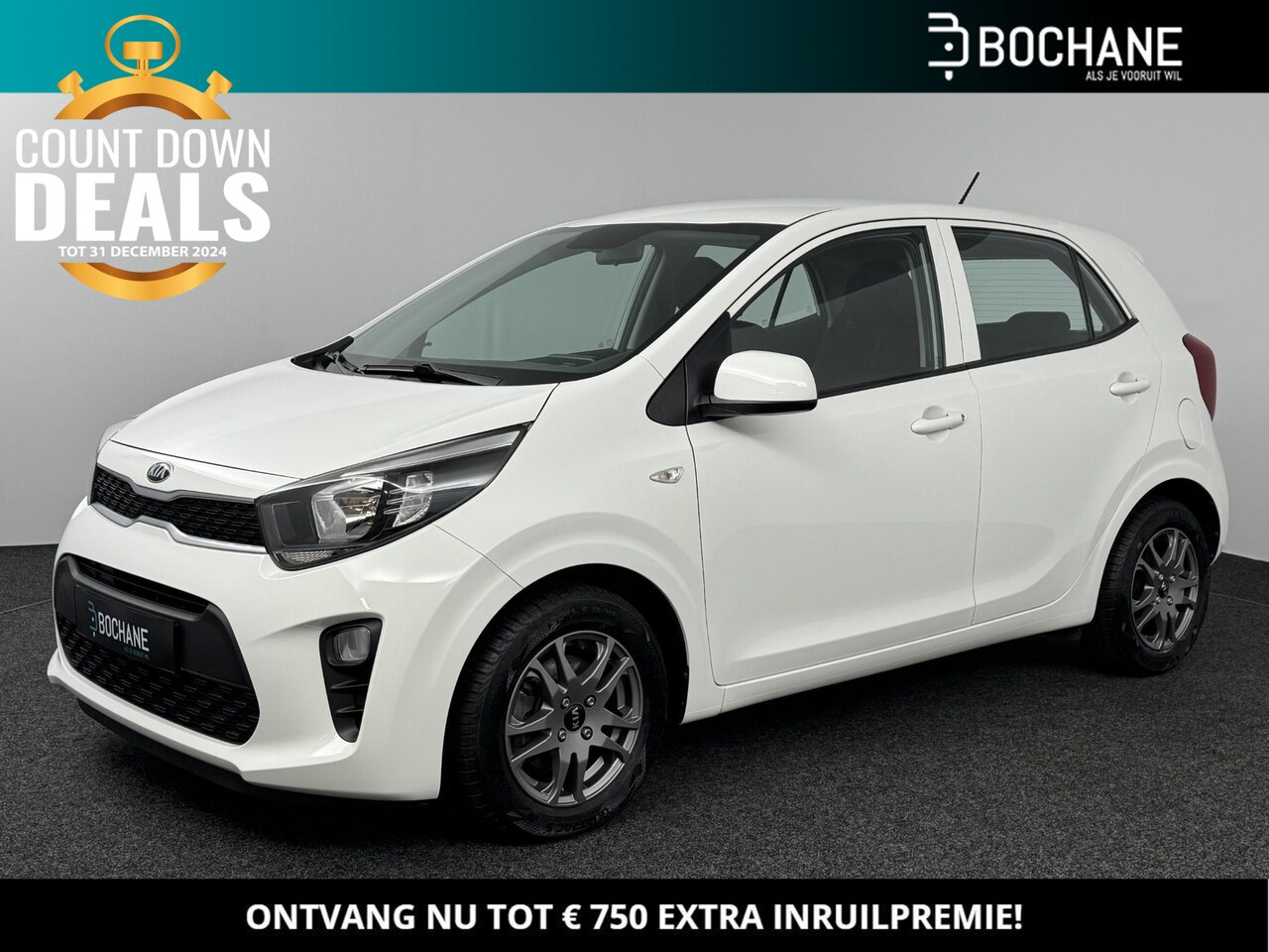 Kia Picanto - 1.0 CVVT EconomyPlusLine AIRCONDITIONING | LICHTMETALEN VELGEN | TELEFOONVOORBEREIDING - AutoWereld.nl