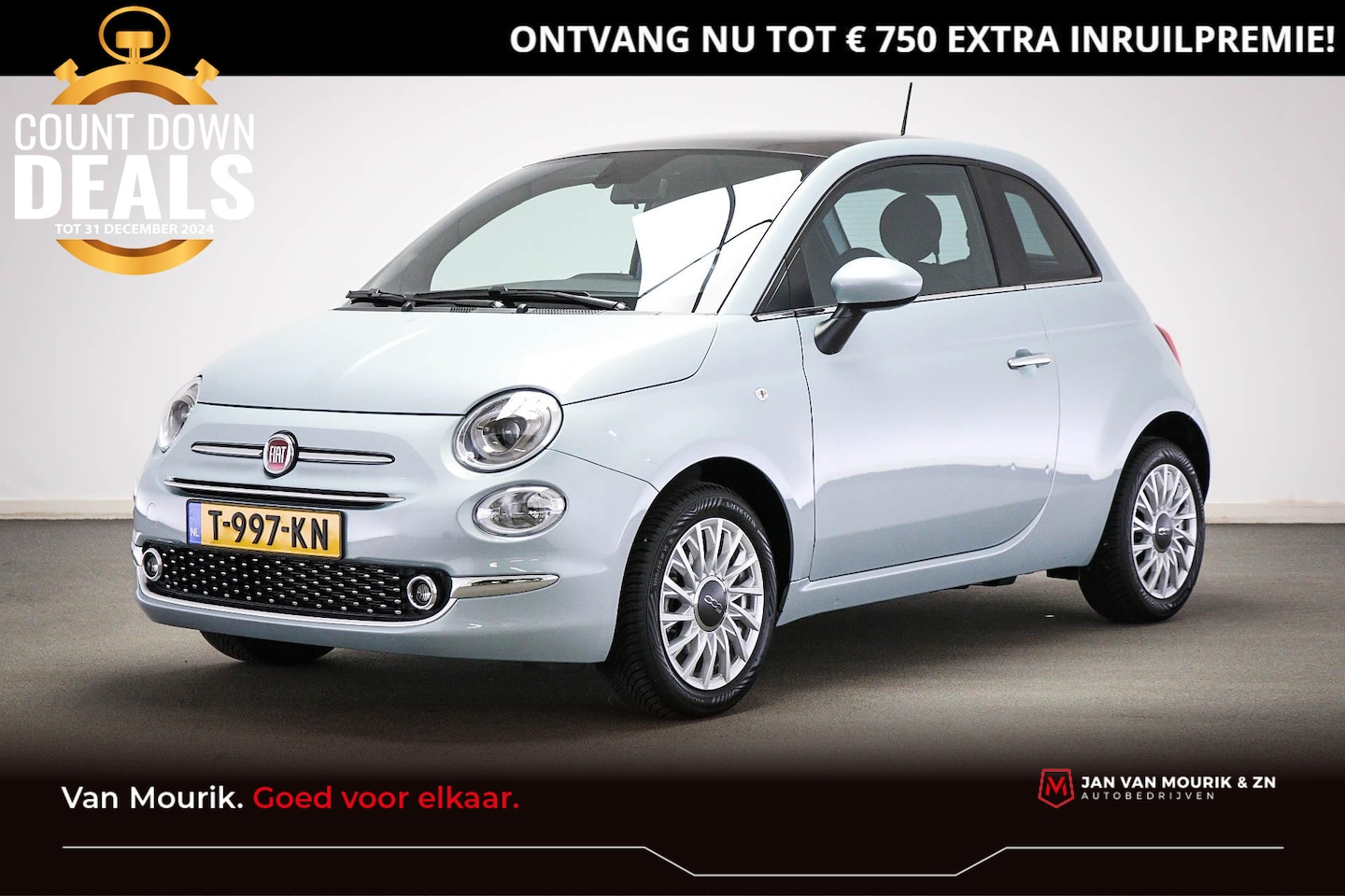 Fiat 500 - 1.0 Hybrid | STYLE / TECH / COMFORT- PACK | PANORAMADAK | NAVIGATIE - AutoWereld.nl