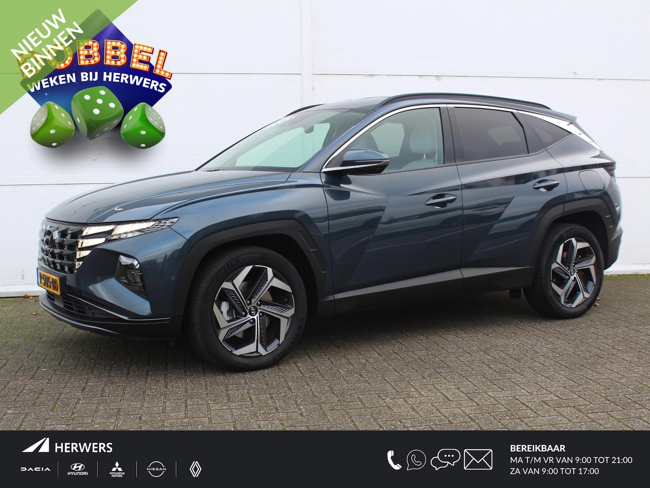 Hyundai Tucson - 1.6 T-GDI HEV Premium / Navigatie + Apple Carplay/Android Auto / Lederen Bekleding / Stoel - AutoWereld.nl