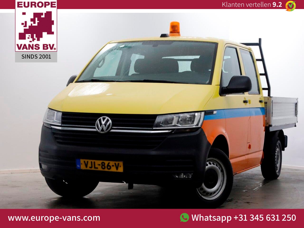 Volkswagen Transporter - T6.1 2.0 TDI Lang D.C. Open Laadbak Airco/CarPlay 02-2021 - AutoWereld.nl