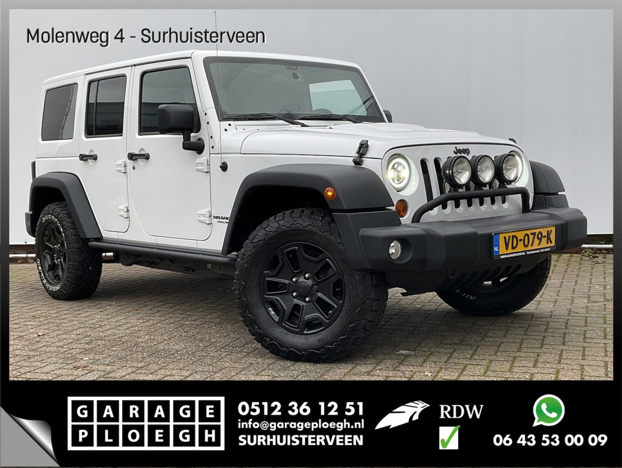 Jeep Wrangler - 2.8 CRD Sport Grijs-Kenteken Leer Navi Stoelverw. Led Uitstraling! Trekhaak - AutoWereld.nl