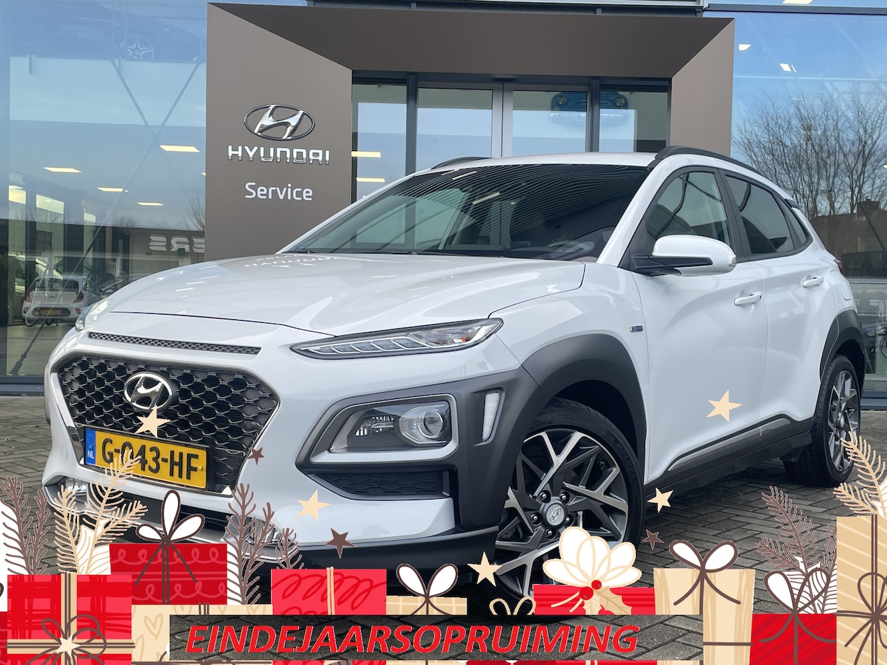 Hyundai Kona - 1.6 GDI HEV Premium | Hybrid | Navigatie | Leer - AutoWereld.nl