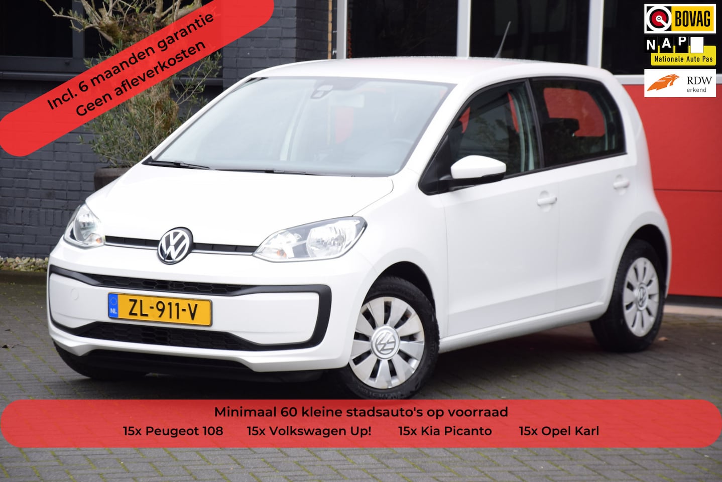 Volkswagen Up! - 1.0 BMT move up! 2019 5 Deurs Airco Navigatie - AutoWereld.nl