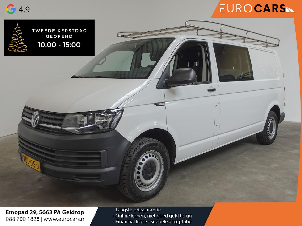 Volkswagen Transporter - T6 L2H1 102pk Dubbele cabine Airco Cruise Trekhaak Imperiaal Bluetooth - AutoWereld.nl