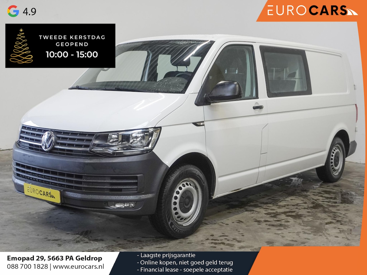 Volkswagen Transporter - 2.0 TDI L2H1 Comfortline Dubbele Cabine Airco Cruise Trekhaak Parkeersensoren - AutoWereld.nl