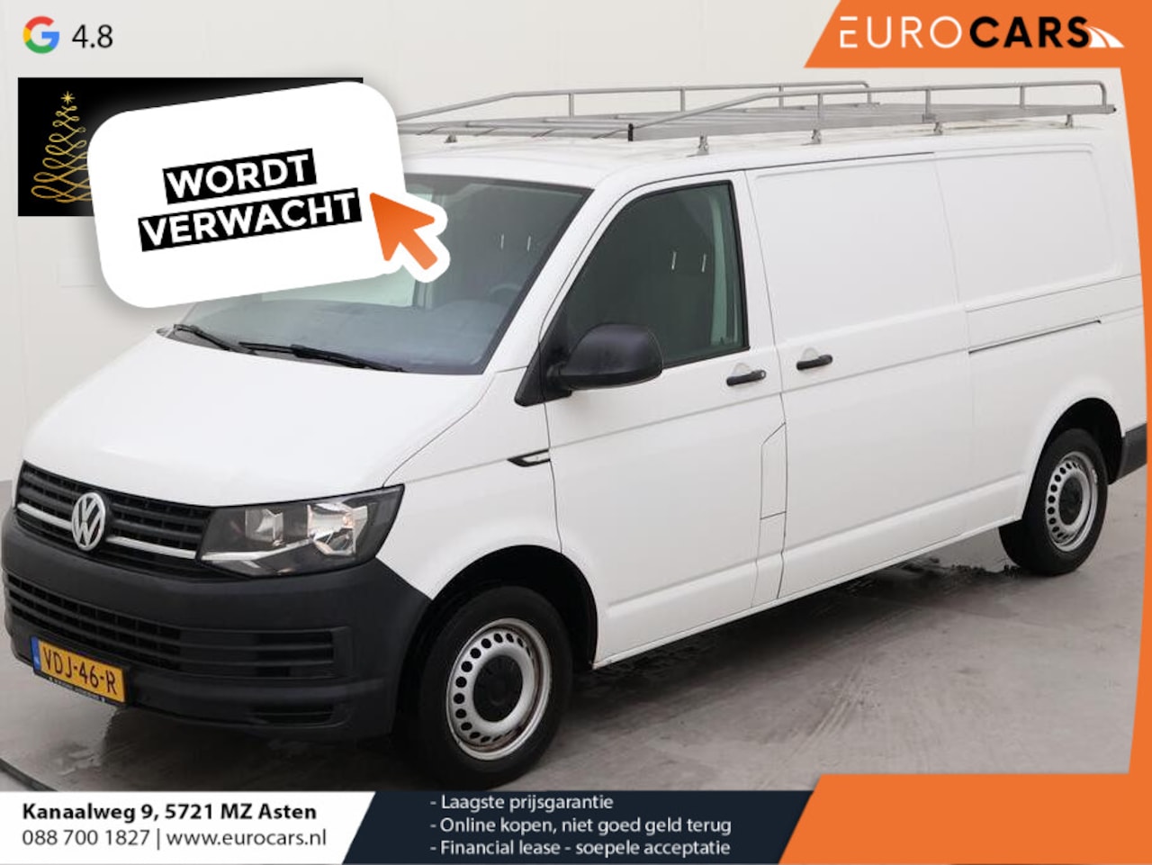 Volkswagen Transporter - L2H1 Executive 2x Schuifdeur Trekhaak Navigatie Airco Euro6 Imperiaal - AutoWereld.nl