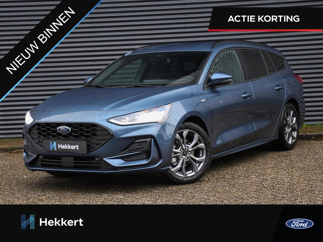 Ford Focus Wagon - ST Line 1.0 EcoBoost Hybrid 125pk ADAPT. CRUISE | 17''LM | PDC + CAM. | DAB | DODE HOEK | - AutoWereld.nl