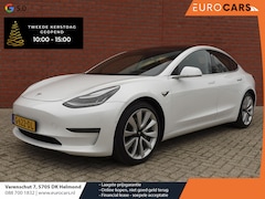 Tesla Model 3 - Long Range AWD 75 kWh 19" LM Velgen Leder Full Self Driving LED Trekhaak Navi Autopilot Pa