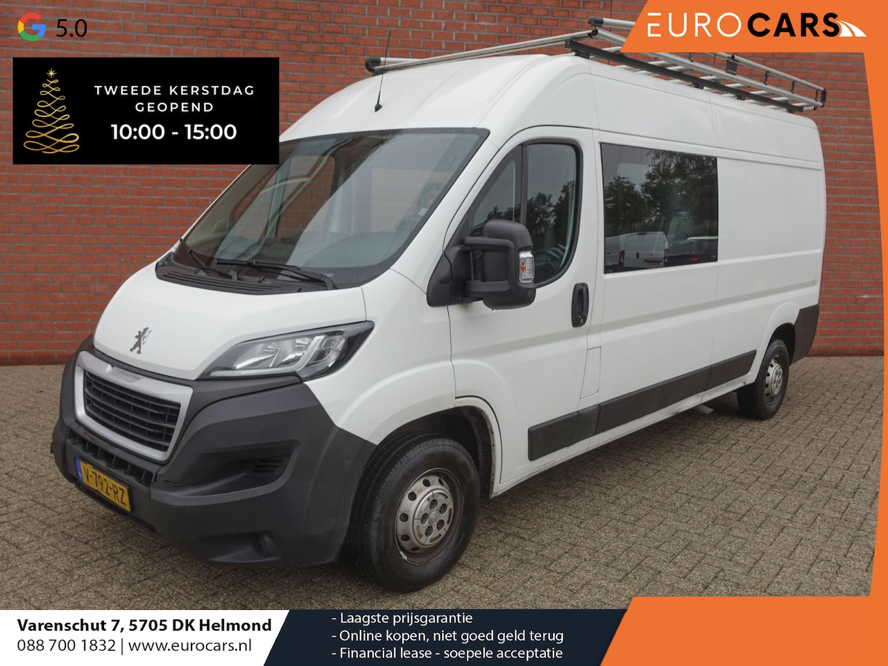 Peugeot Boxer - 2.0 BlueHDI L3H2 Dubbele cabine Airco Navi Trekhaak Imperiaal Trap - AutoWereld.nl