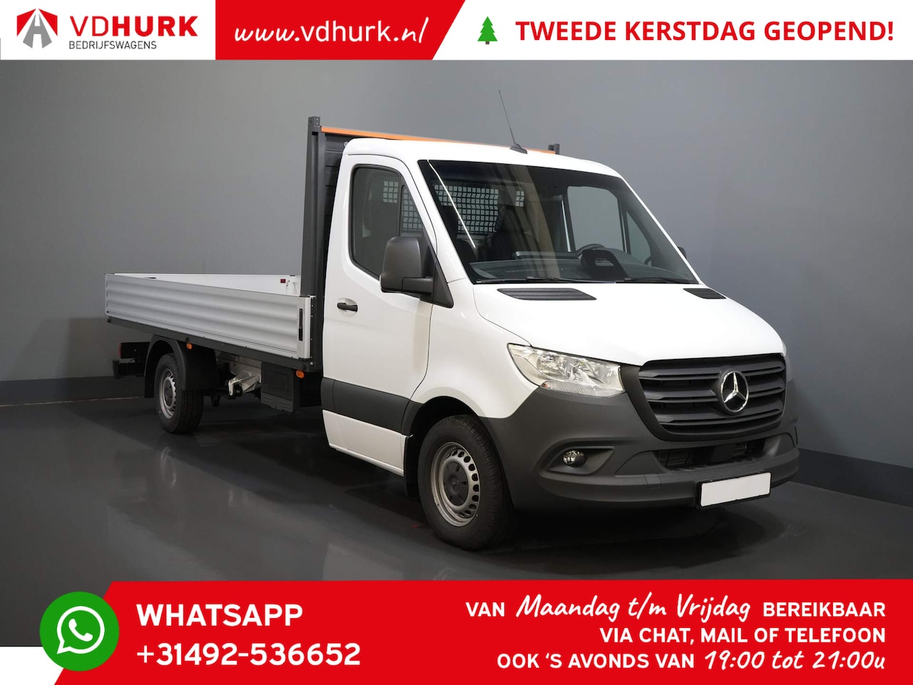 Mercedes-Benz Sprinter - 317 CDI Aut. L3 RWD Facelift/ Open Laadbak/ 3.5t Trekverm./ Camera/ MBUX/ Cruise - AutoWereld.nl