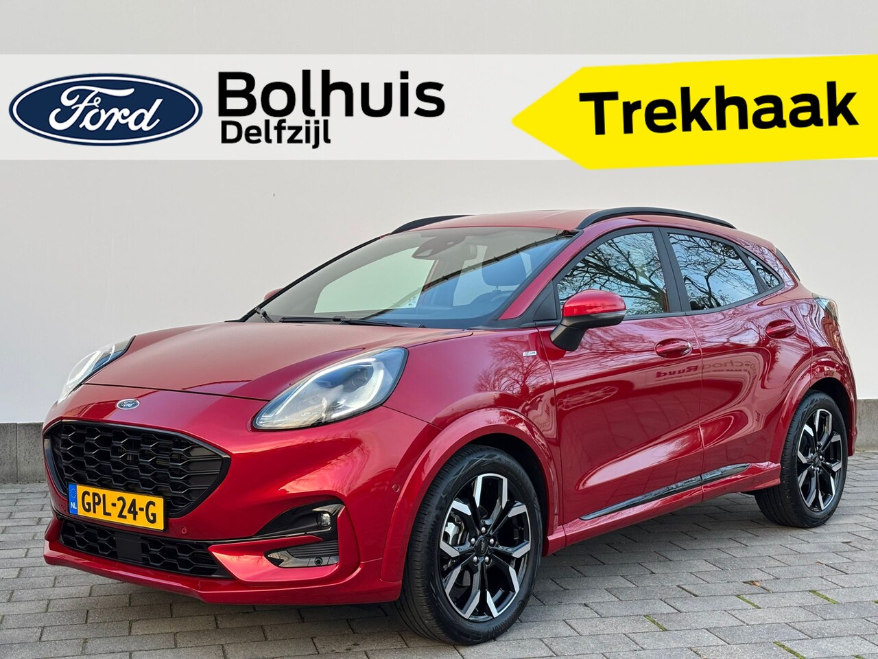 Ford Puma - EcoBoost Hybrid 125 pk ST-Line X Trekhaak | Camera | LED | B&O | Half leer | 18" | Apple C - AutoWereld.nl