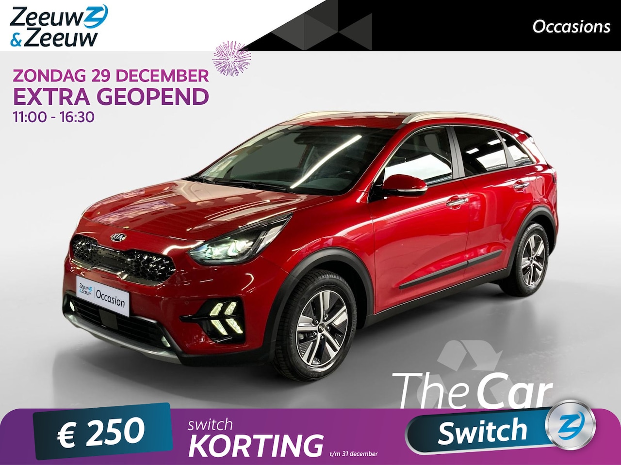 Kia Niro - 1.6 GDi Hybrid DynamicPlusLine | Unieke KM stand! | Automaat | Leder | Stoelverwarming - AutoWereld.nl