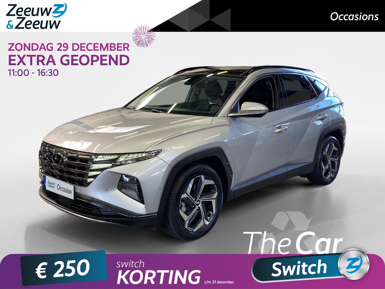 Hyundai Tucson - 1.6 T-GDI PHEV Premium Sky 4WD | 265PK! | Panoramadak | Leder | Navi | Stoelverwarming en - AutoWereld.nl