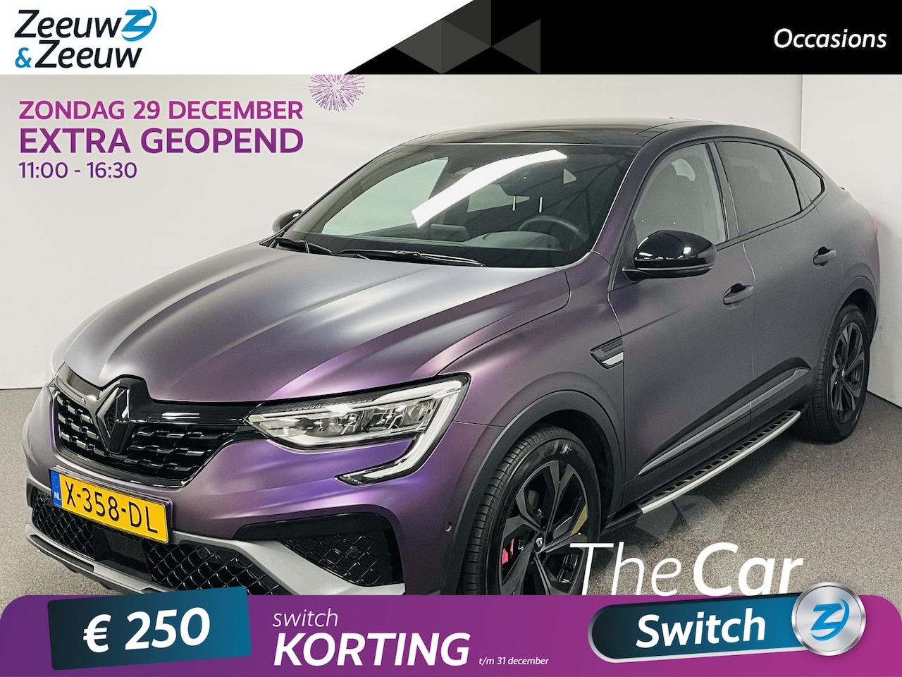 Renault Arkana - 1.6 E-Tech hybrid 145 E-Tech engineered AUTOMAAT AIRCO CAMERA SCHUIFKANTELDAK ADAPTIEVE CR - AutoWereld.nl