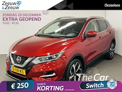 Nissan Qashqai - 1.3 DIG-T Tekna Navi airco camera parkeersensoren stoelverwarming lm velgen panoramadak Ze