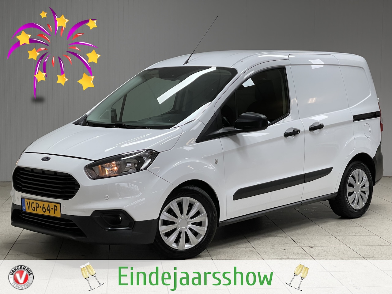 Ford Transit Courier - 1.5 TDCI Start&Stop/ 2X - Schuifdeur!/ Cruise/ Apple + Android/ DAB+/ PDC V+A/ Navi/ Airco - AutoWereld.nl