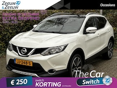 Nissan Qashqai - 1.6 Tekna Navi , camera , panoramadak , trekhaak , cruise , stoelverwarming , vol leder