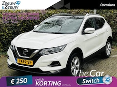 Nissan Qashqai - 1.2 N-Connecta Navi , panoramadak , trekhaak , camera , cruise . lm velgen , tel , stoelve