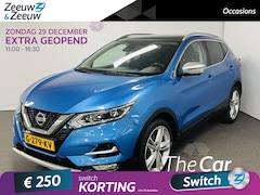 Nissan Qashqai - 1.3 DIG-T N-Motion Navi Airco 360camera parkeersensoren cruise controle lm velgen panorama