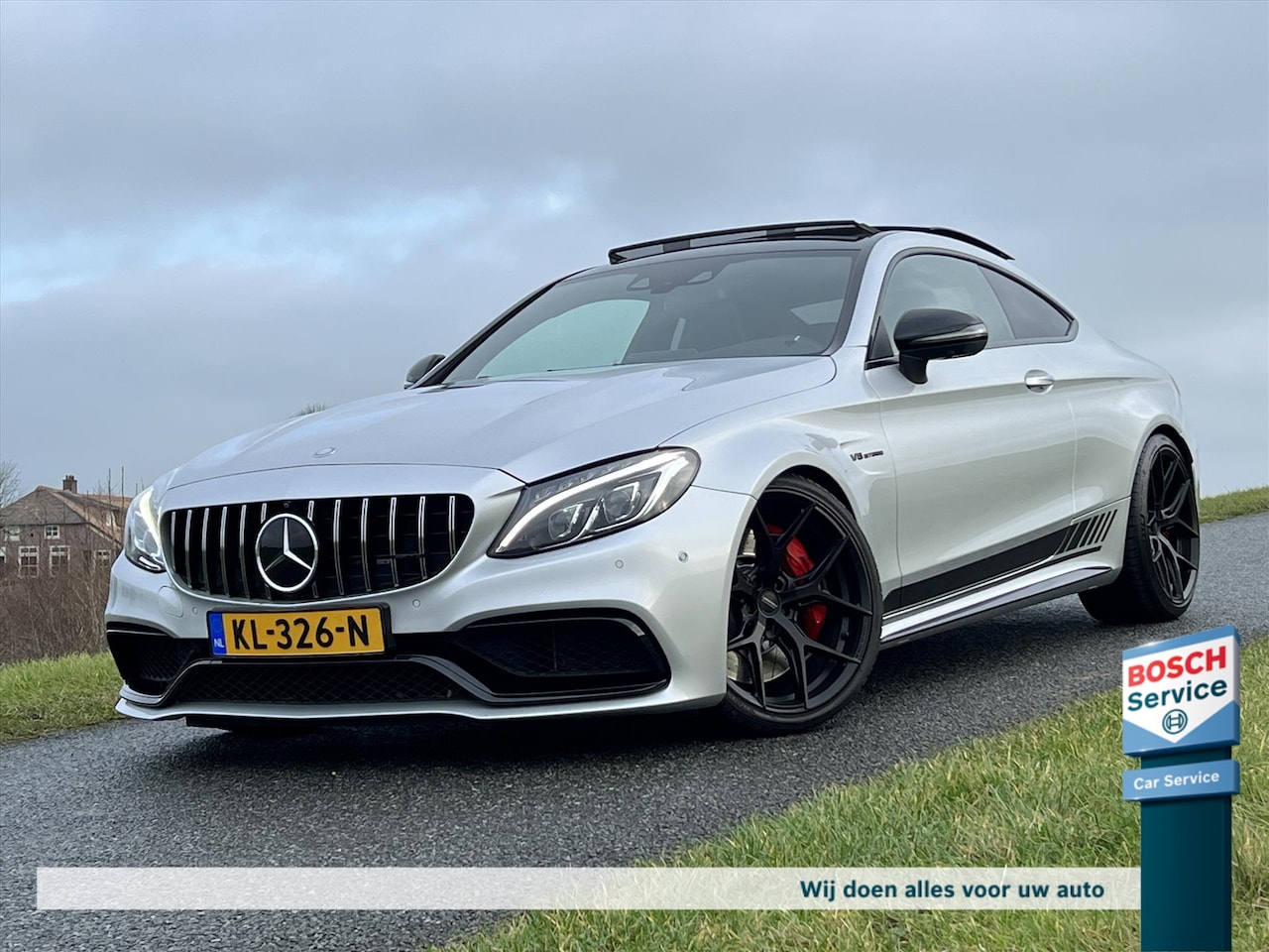 Mercedes-Benz C-klasse Coupé - Mercedes-Amg C63 S AMG 510PK / Pano / Schaal stoelen / Head-up / 360º Camera / Burmester / - AutoWereld.nl